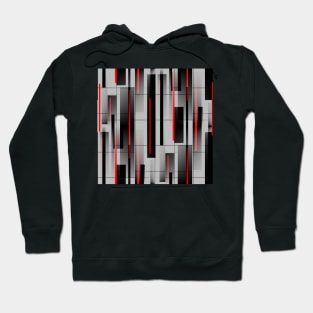 Off The Grid - Abstract - Red, Black, Gray Hoodie